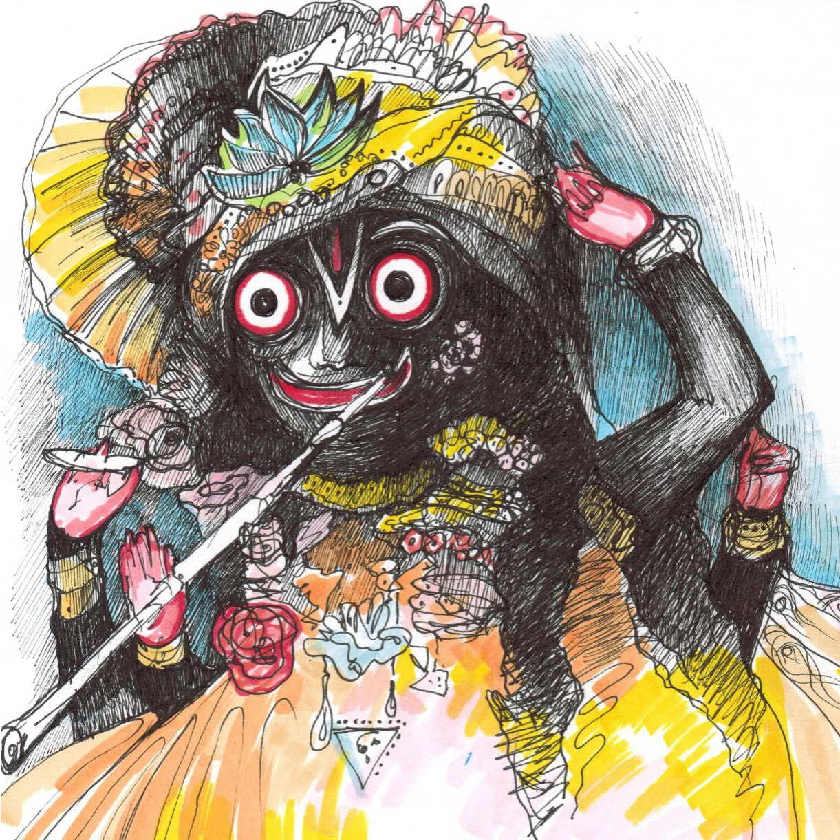 PAINTING MEDITATION – SRI VITTHALA GIRIDHARI PARABRAHMANE NAMAHA